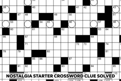 Nostalgia Starter Crossword Clue Solved