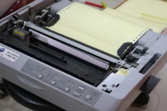 A printer illustrating a workspace environment.