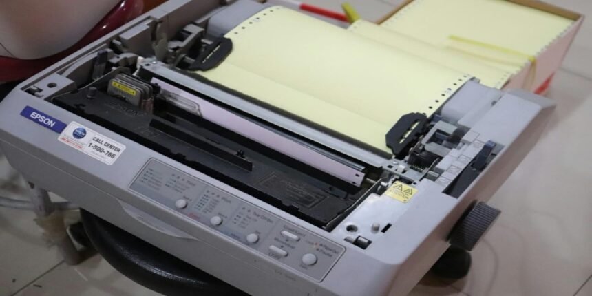 A printer illustrating a workspace environment.