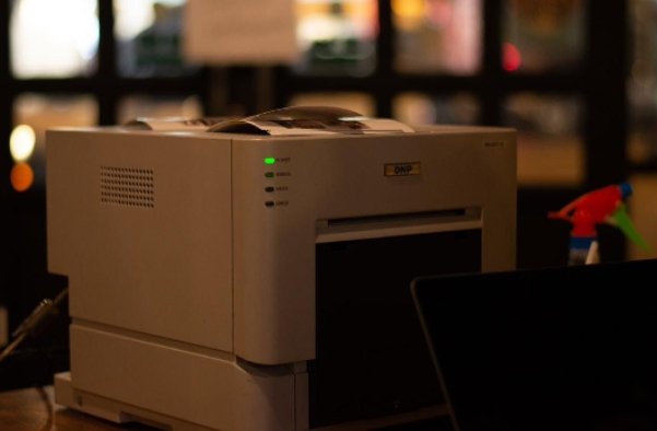 A printer illustrating a workspace environment.