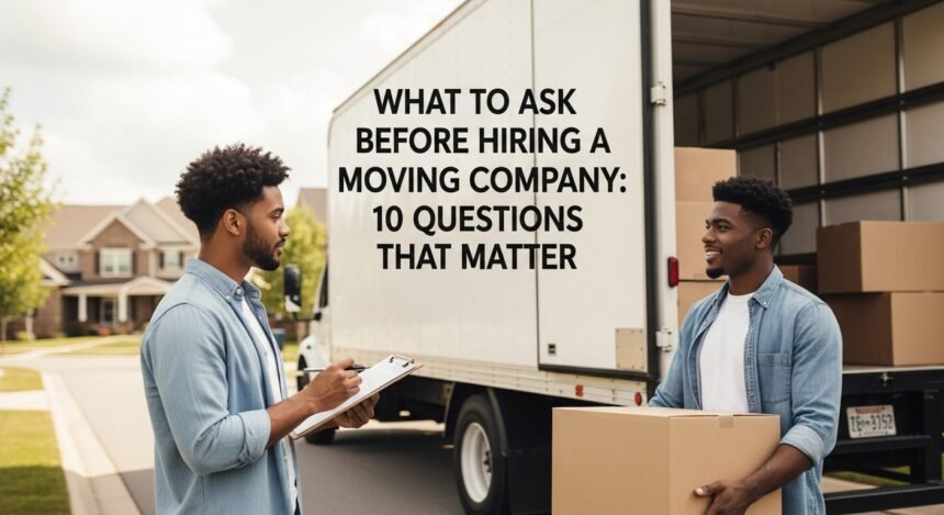 What to Ask Before Hiring a Moving Company- 10 Questions That Matter